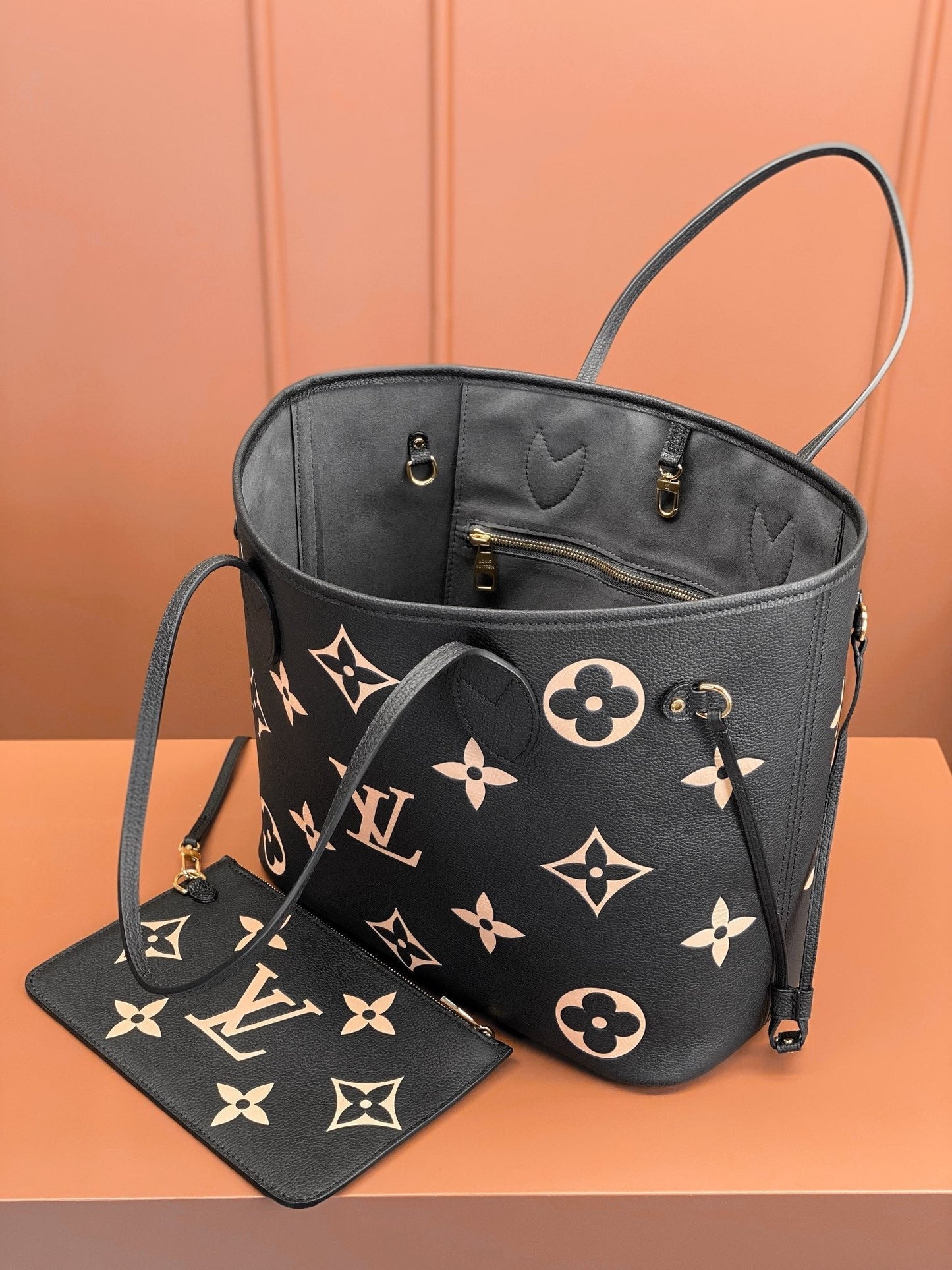 Louis Vuitton LV M58907 Neverfull MM Bag 31x28x14cm Black