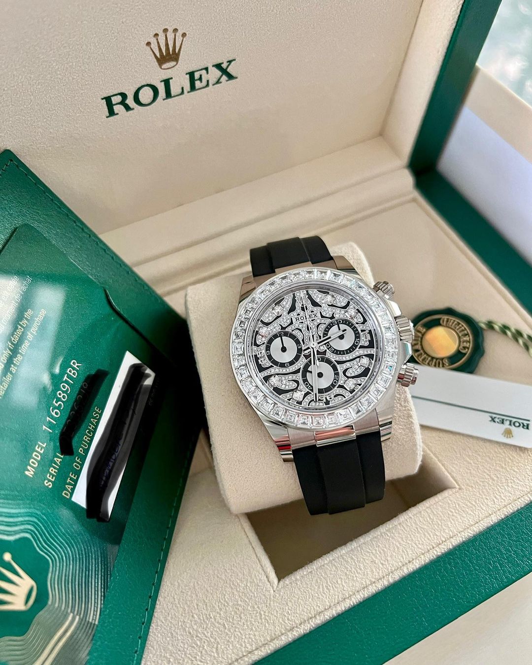RLX Daytona 116589TBR "Eye of the Tiger" White Gold UNWORN