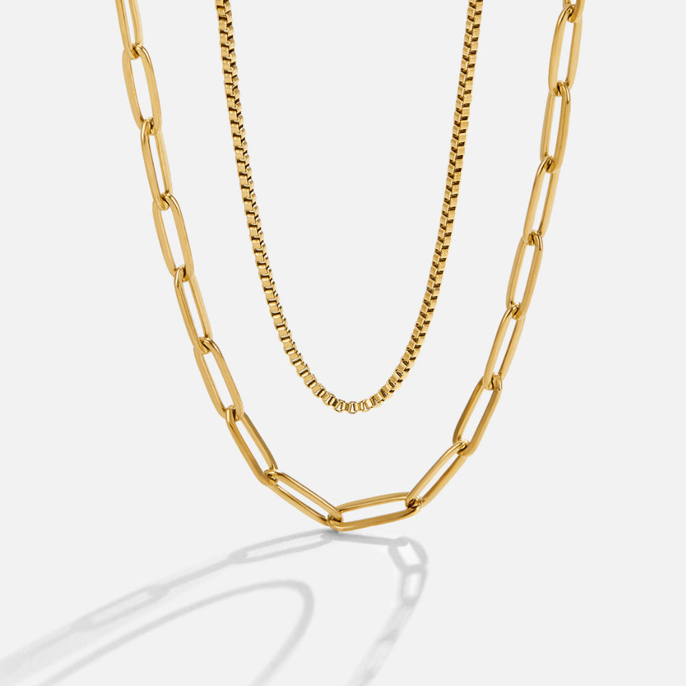 Amanda Layered Gold Chain Necklace