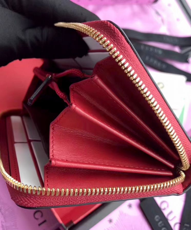 GG Sylvie leather zip around wallet 476083