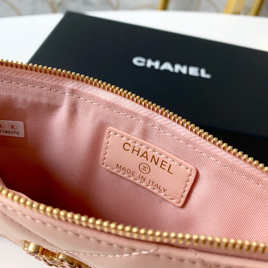 cc 19 Matelasse Phone and Card Case Pink Bag For Women 19cm/7.5in