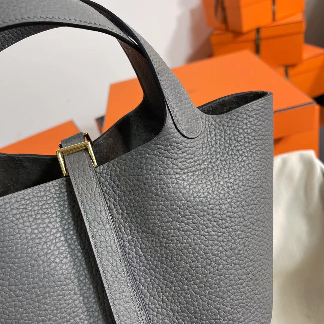 Hermes Picotin 18 Etoupe Authentic Bag 18cm