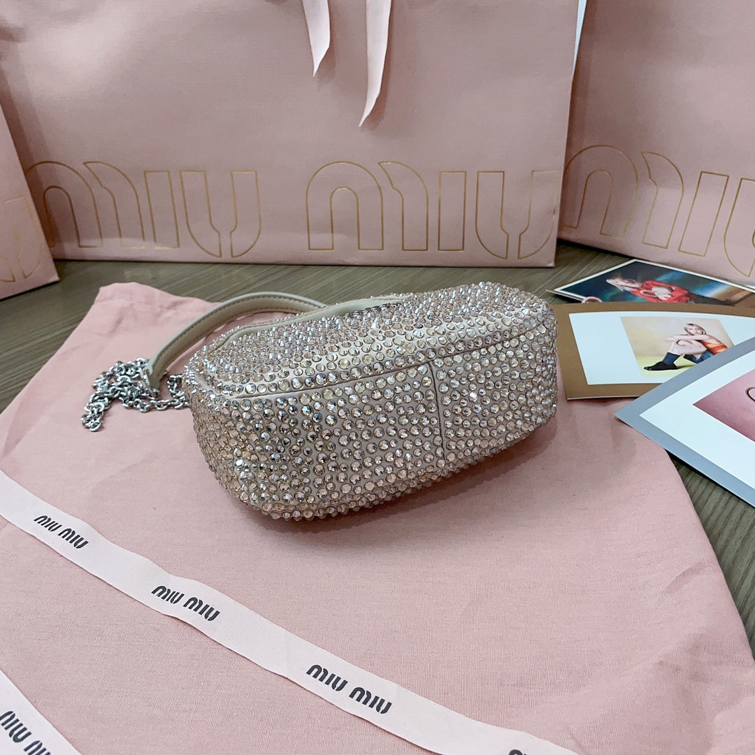 MiuMiu Wander Matelasse Handbag Purse 5BC125, 20 X 17 X 6 CM
