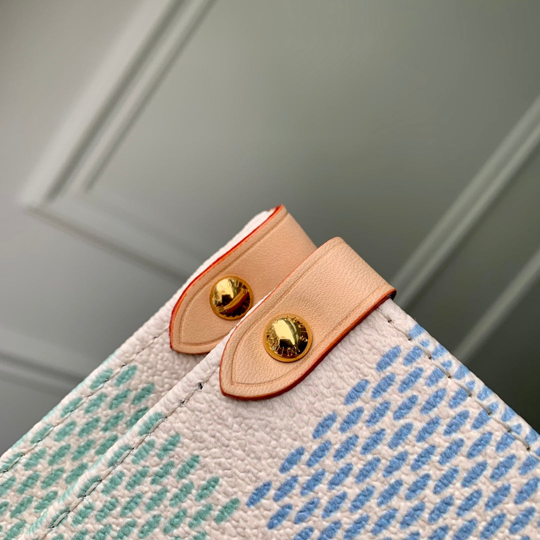 LV N40518 Louis Vuitton OnTheGo MM Tote Bag Blue
