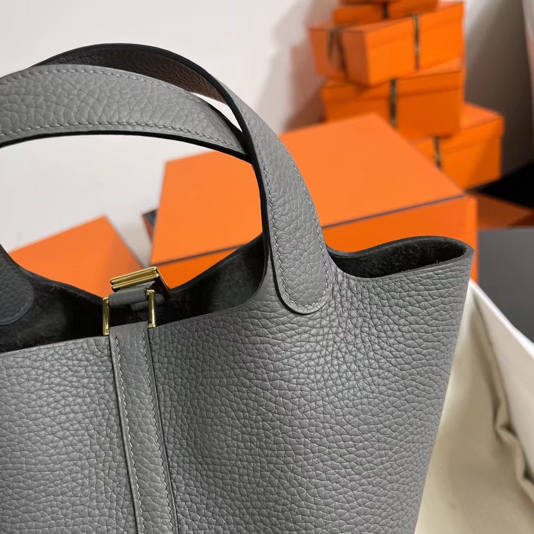 Hermes Picotin 18 Etoupe Authentic Bag 18cm