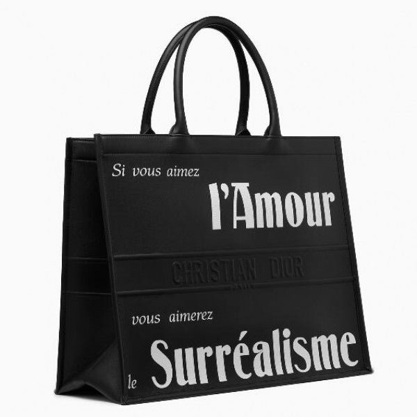 D Book Tote Bag Surrealism Printed Calfskin