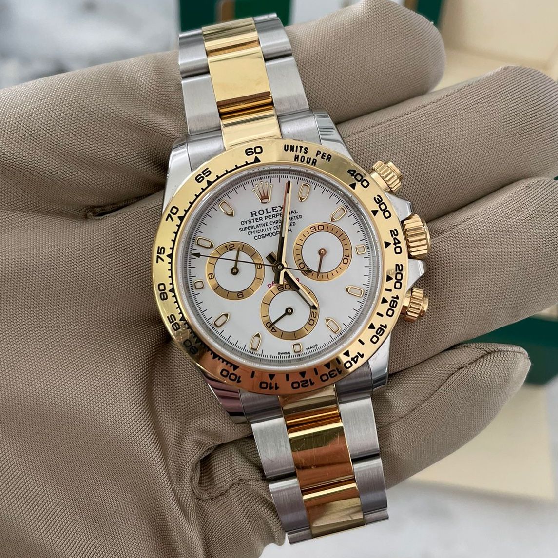 RLX Daytona Steel & Gold White Dial 116503