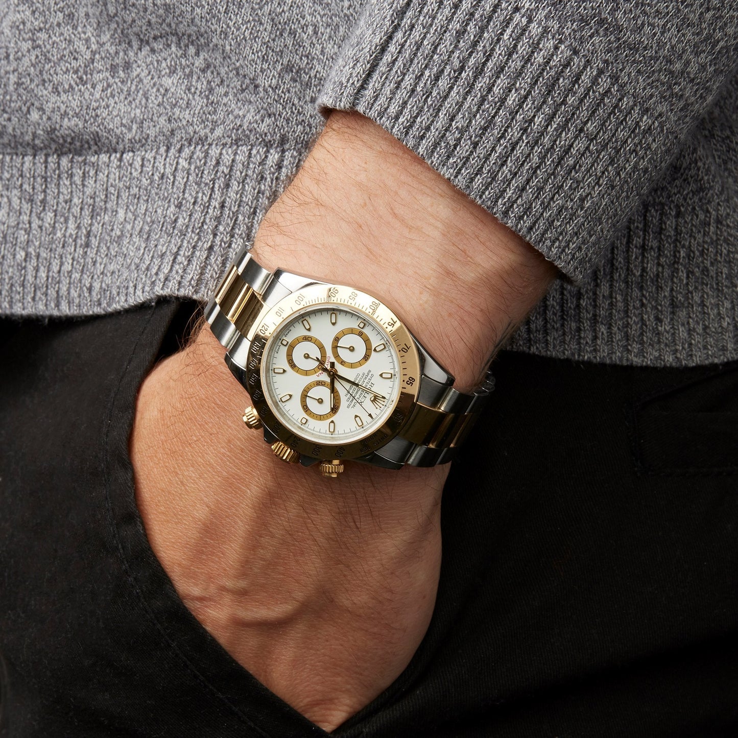 RLX Daytona Steel & Gold White Dial 116503