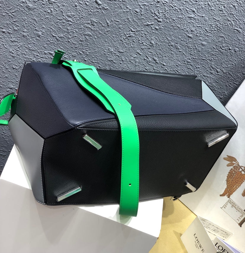 LOEWE Puzzle Edge Tote Bag Green, 35*17*24CM