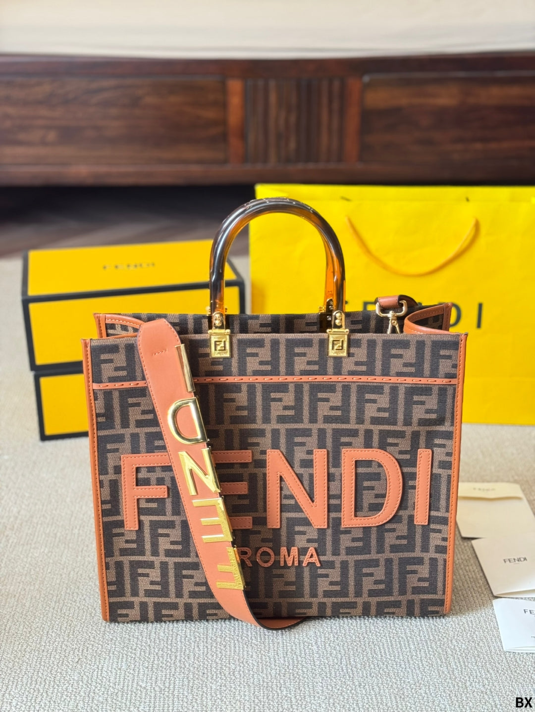 Fen new arrival peekabo tote bag size;35*30 cm