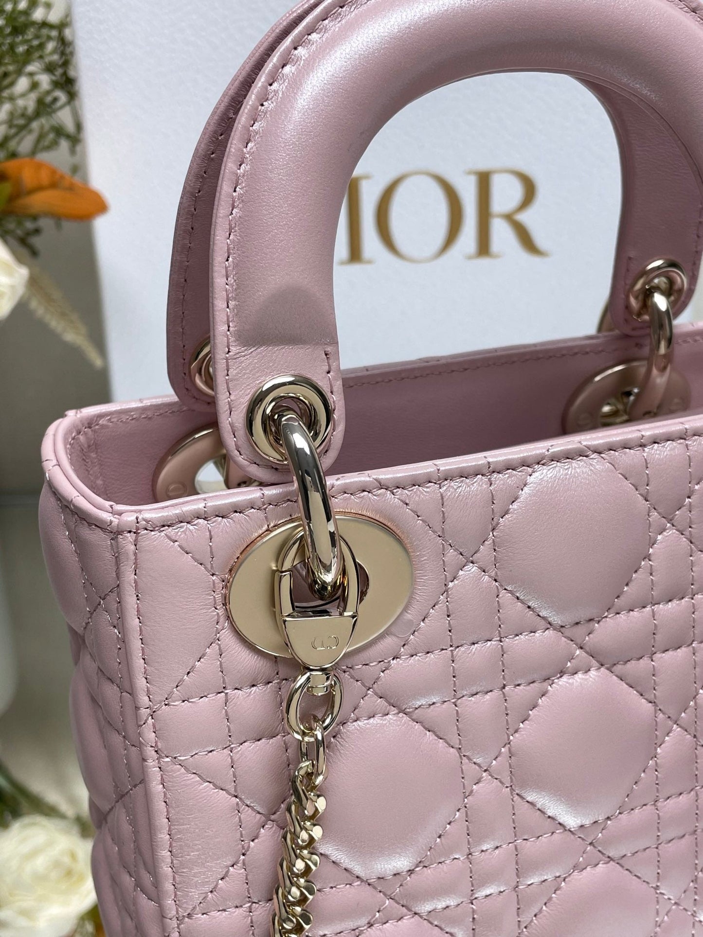 Miss Dior Lady Medium Grey HandBag M6010, 17*15*7cm