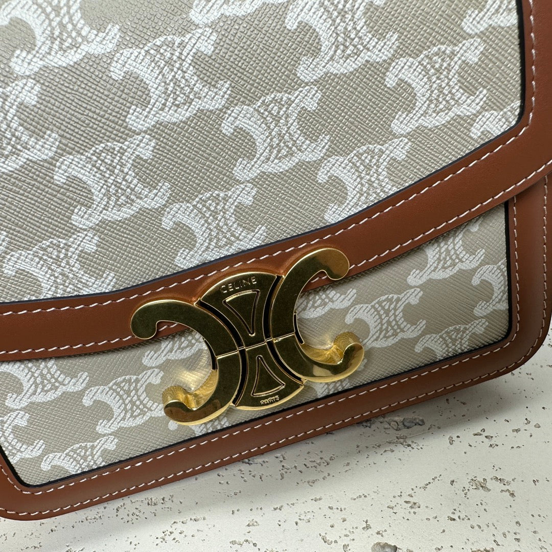 Celine Tenn Triomphe Crossbody Bag, 18.5 X 14 X 6 CM