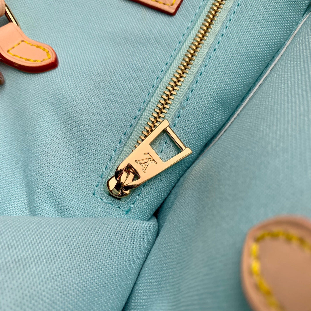 LV N40518 Louis Vuitton OnTheGo MM Tote Bag Blue