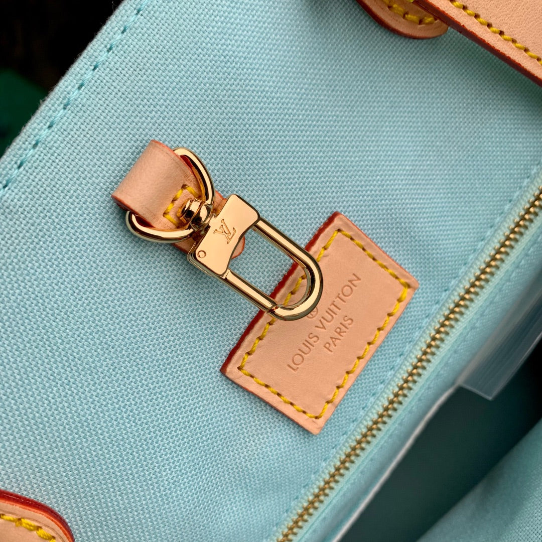 LV N40518 Louis Vuitton OnTheGo MM Tote Bag Blue