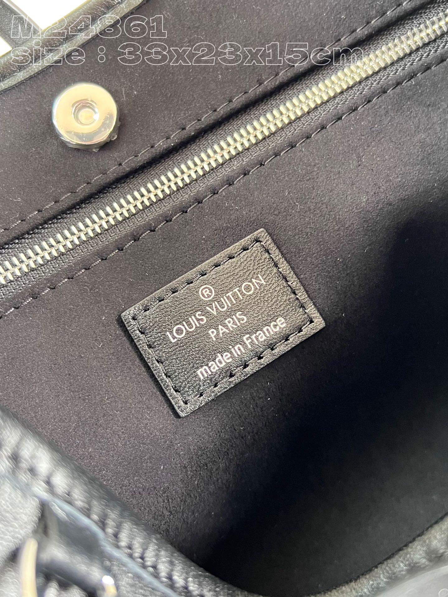 Louis Vuitton CarryAll Tote Bag Black M24861, 33.5 x 23 x 15CM