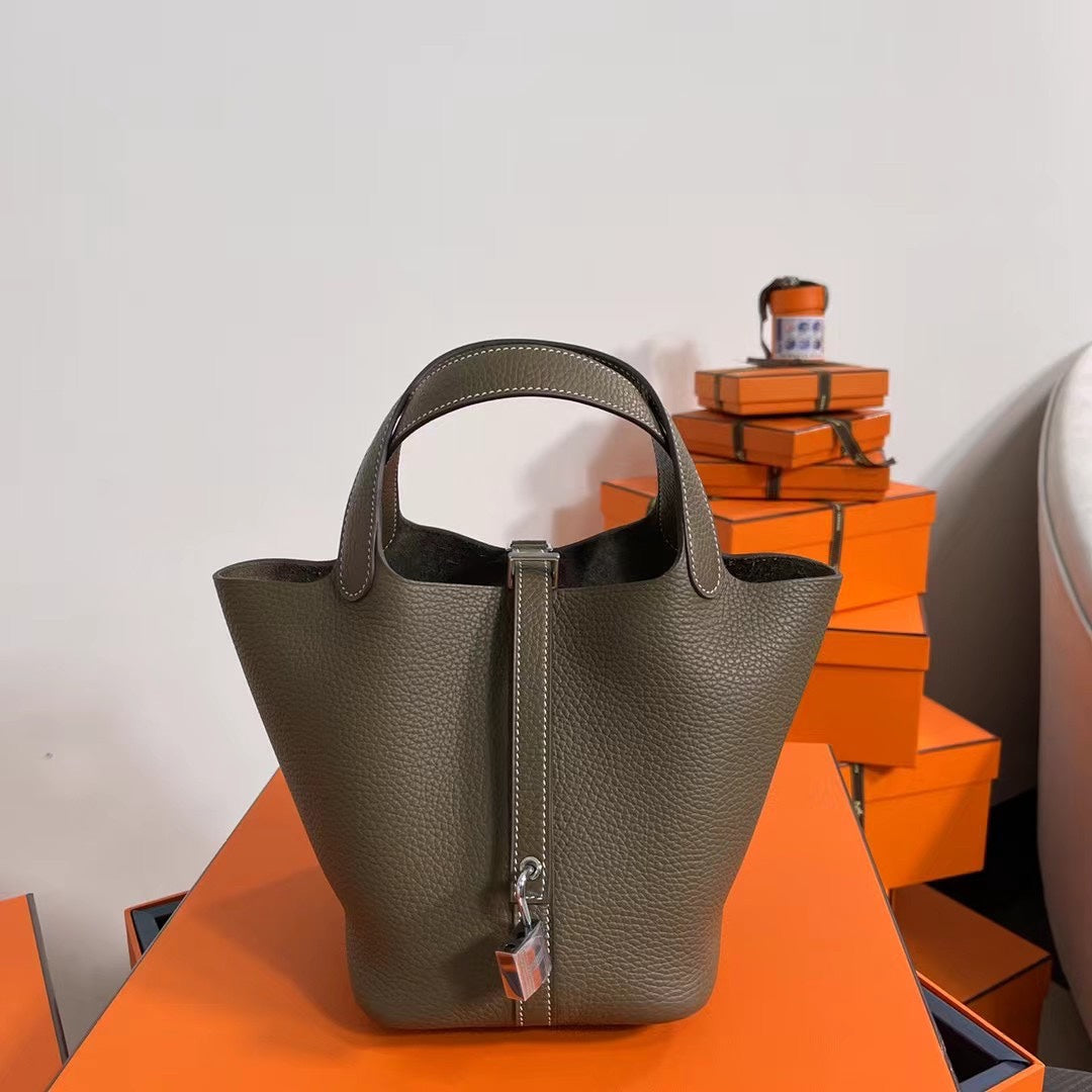 Hermes Picotin 18 Etoupe Authentic Bag 18cm