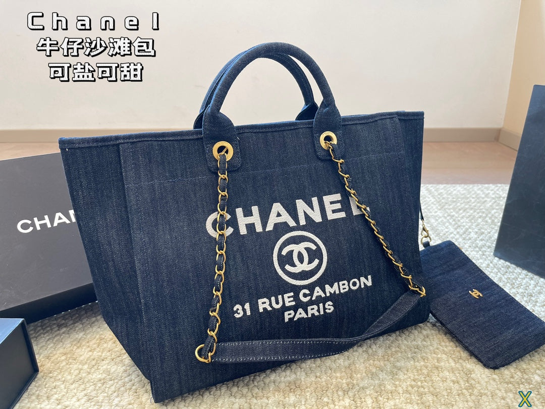 CC new arrival denime tote bag size: 37 * 31 cm