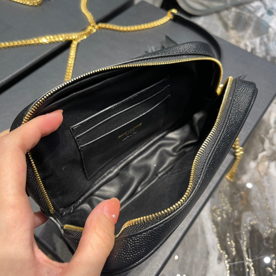 Y Lou Mini Bag In Quilted Grain De Poudre Embossed Leather
