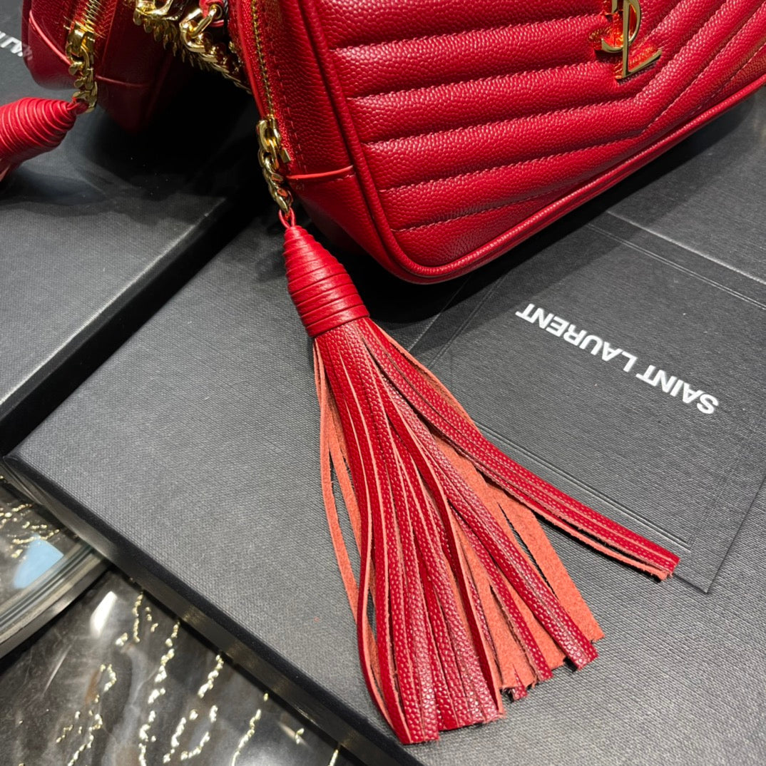 Y Lou Mini Bag In Quilted Grain De Poudre Embossed Leather