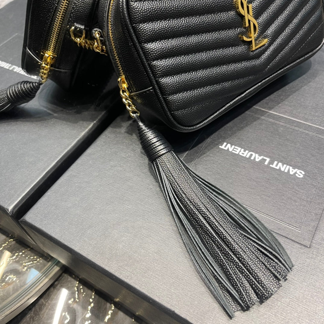 Y Lou Mini Bag In Quilted Grain De Poudre Embossed Leather