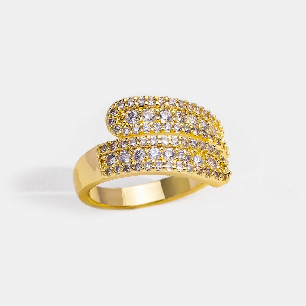 Bague en cristal Grace en or 14 carats