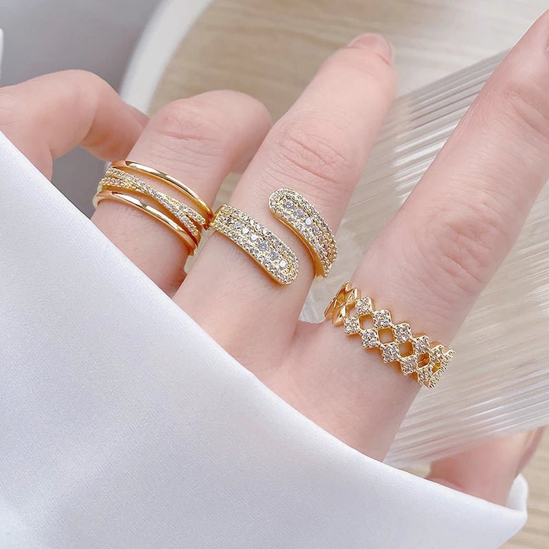 Bague en cristal Pia en or 14 carats