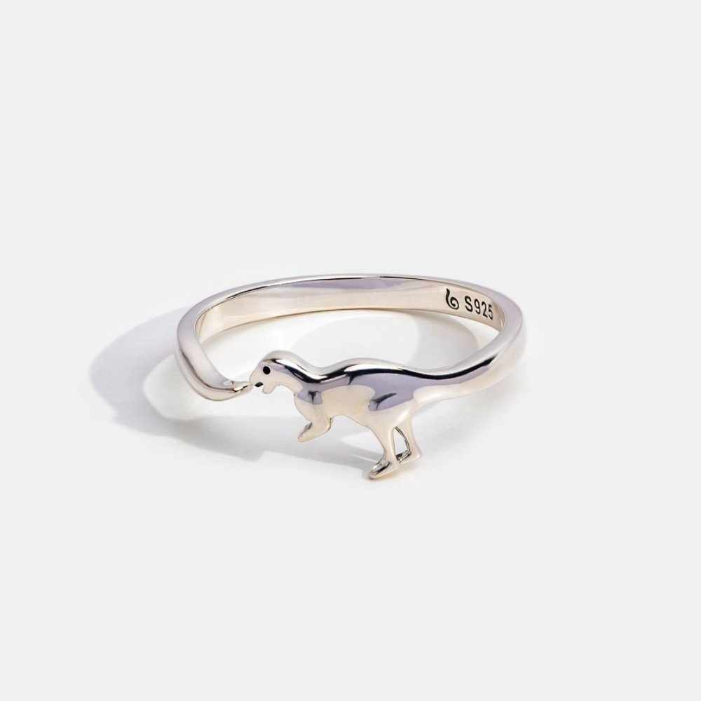 Bague dinosaure en argent sterling 925