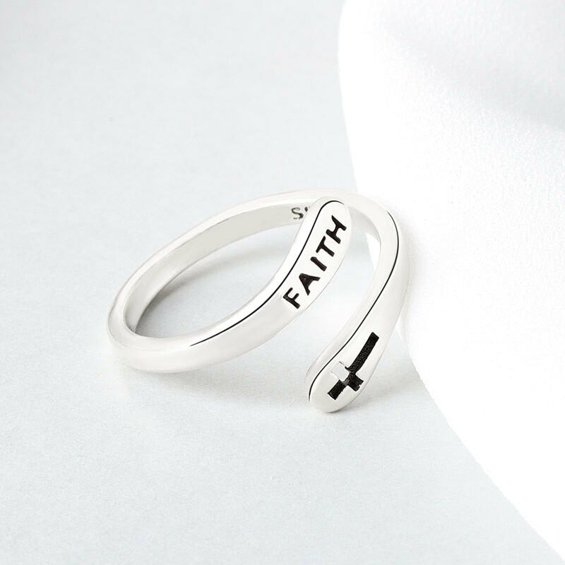 Bague de foi en argent sterling 925