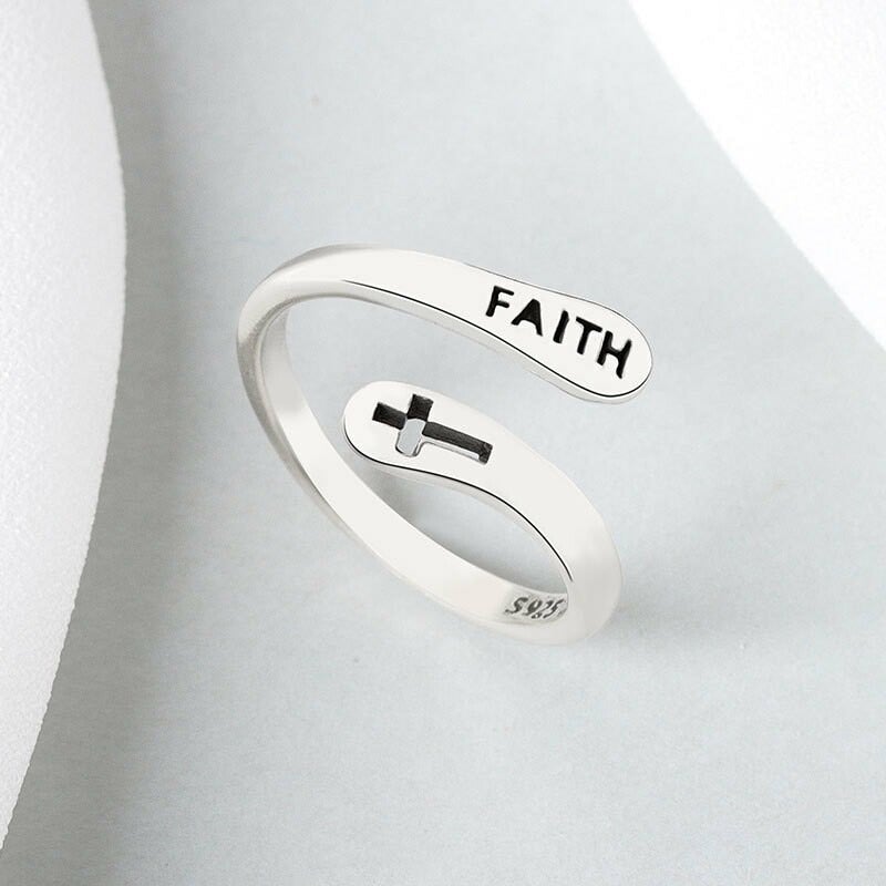 Bague de foi en argent sterling 925