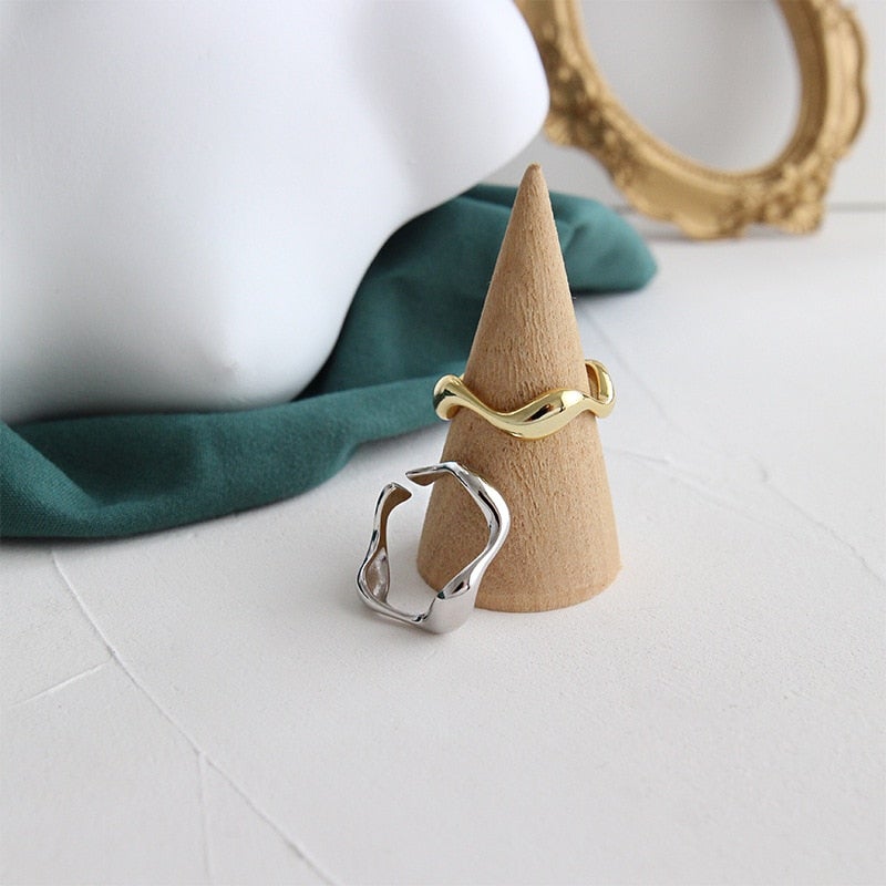 Bague vague en argent sterling 925