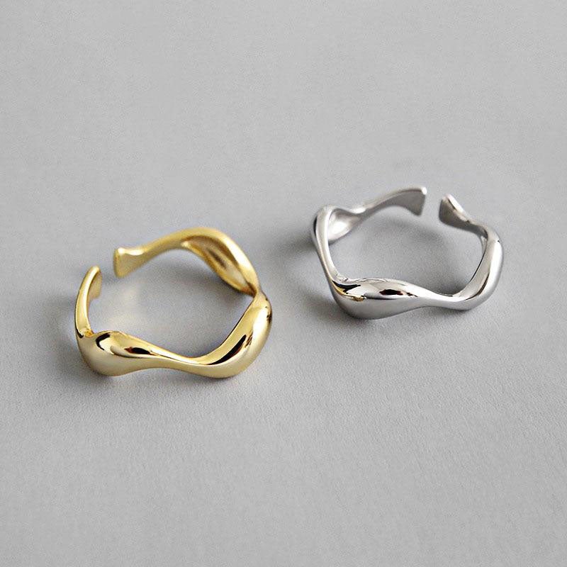 Bague vague en argent sterling 925