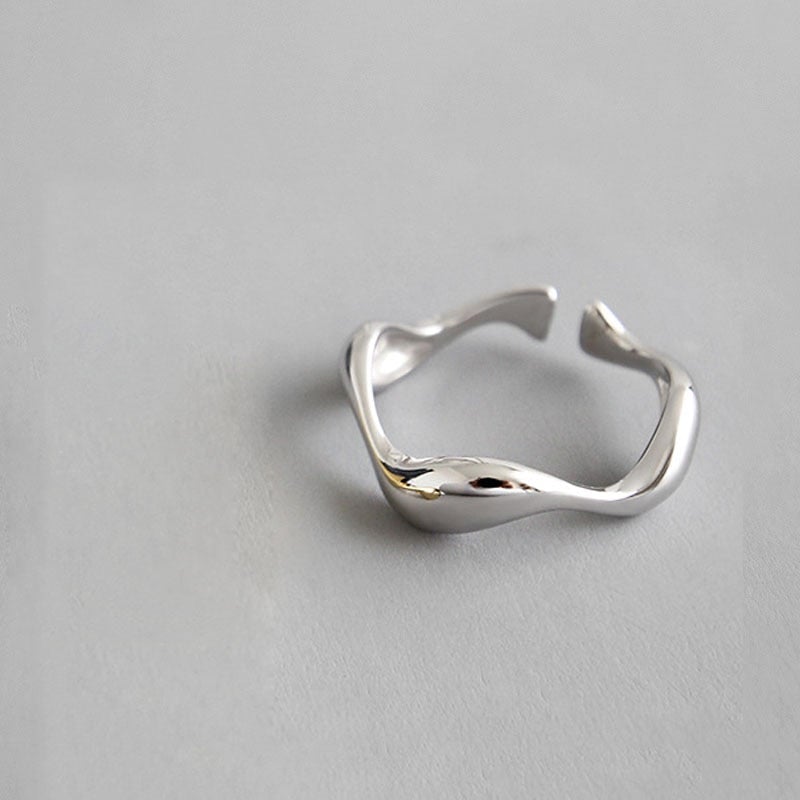 Bague vague en argent sterling 925