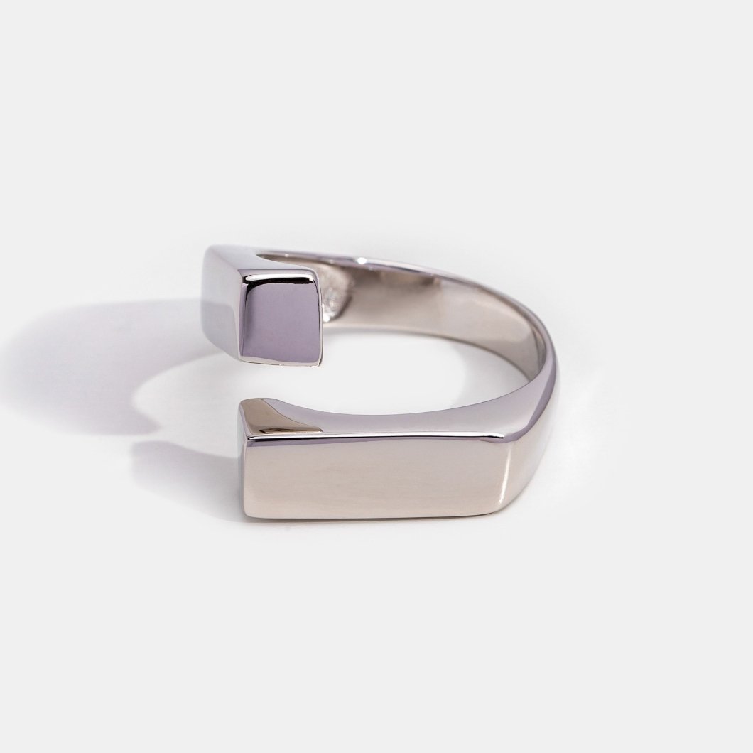 Bague en argent géométrique Aria