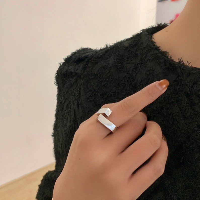 Bague en argent géométrique Aria