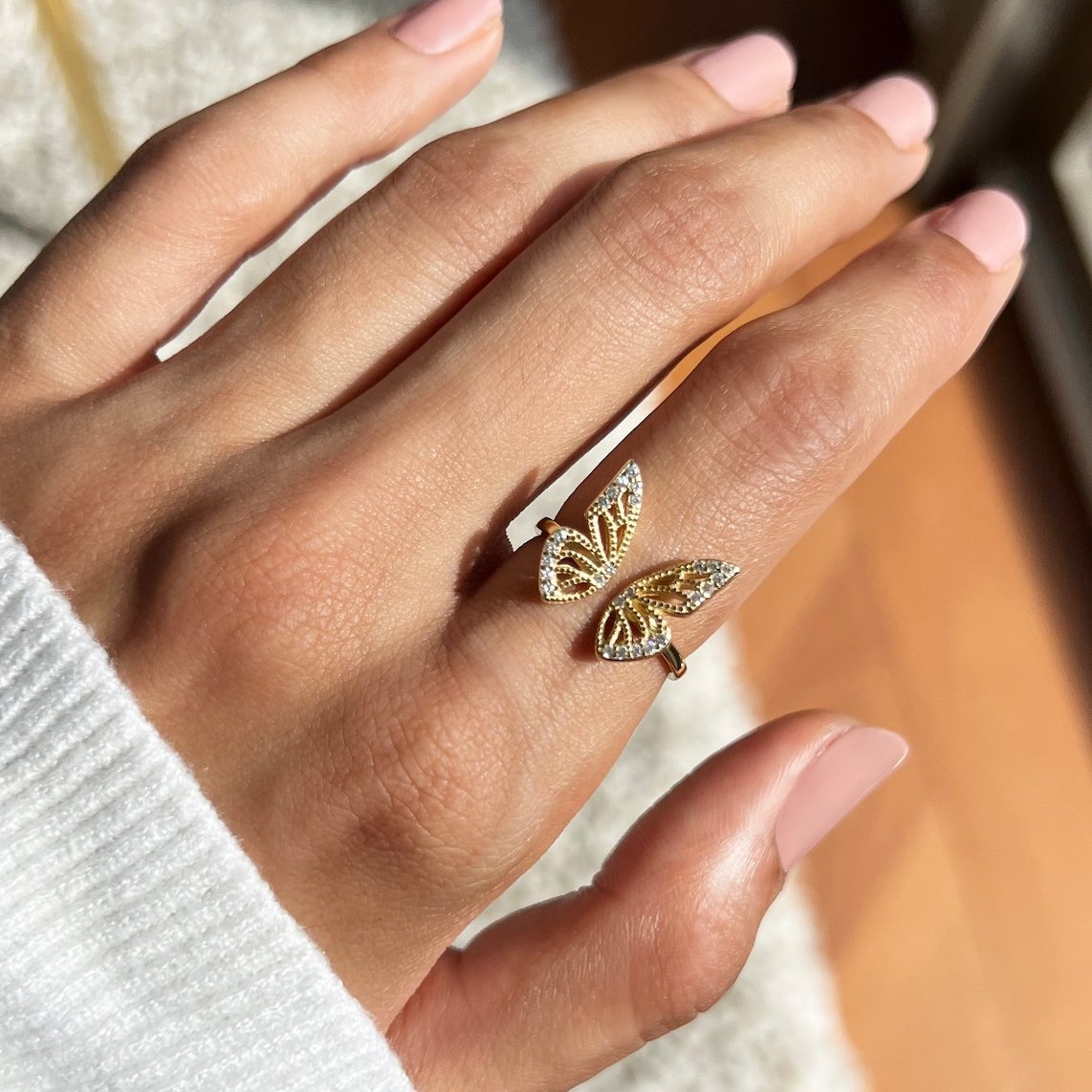 Bague Aria Papillon Doré