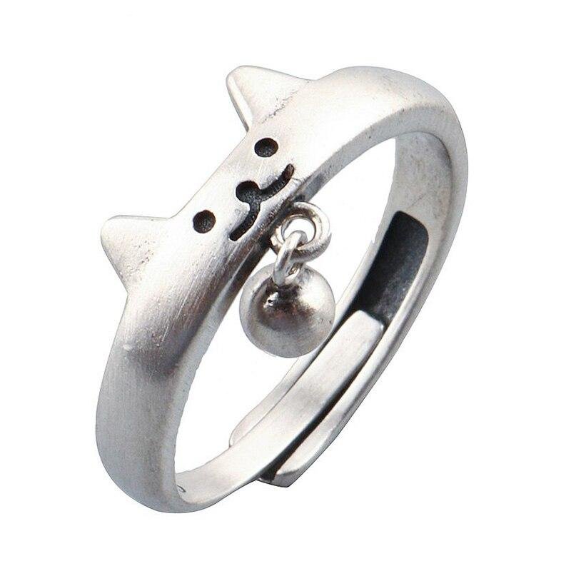 Bague chat en argent sterling Balmora