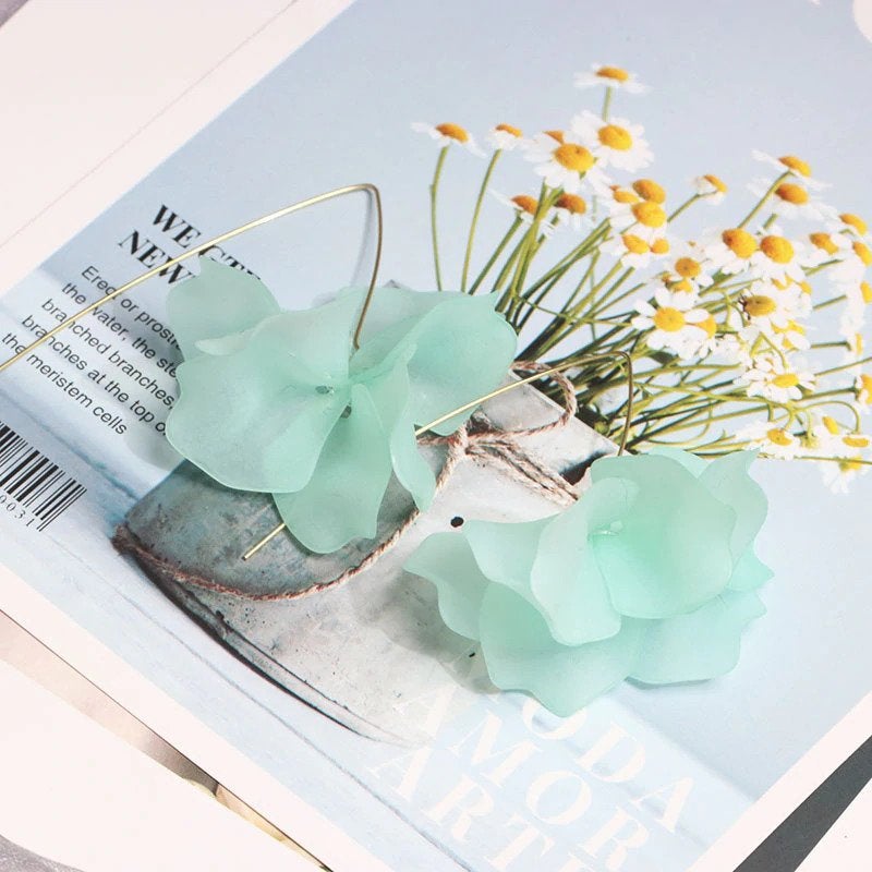 Boucles d'Oreilles Pendantes Fleur Bohème