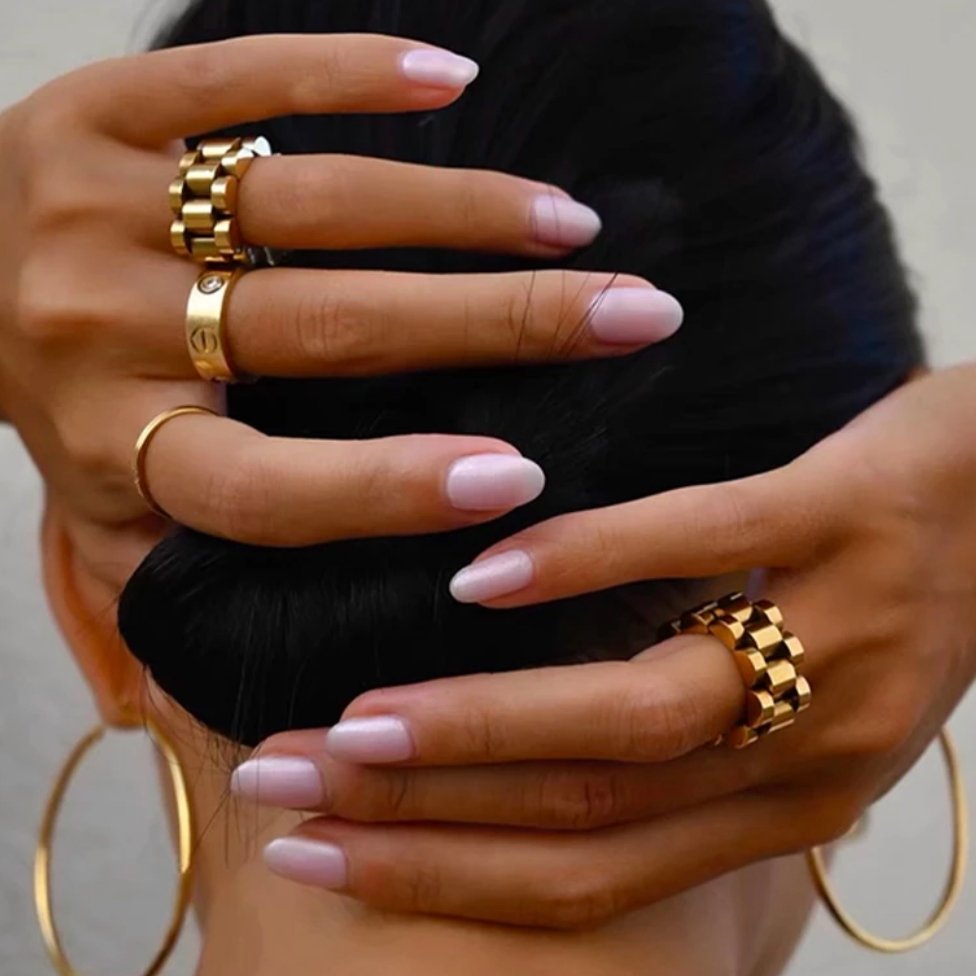 Chunky Gold Chain Ring