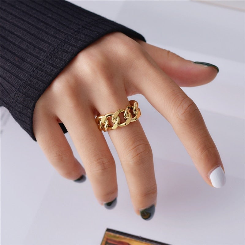 Classic 925 Sterling Silver Chain Ring