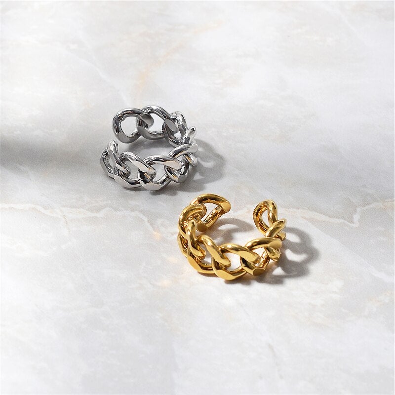 Classic 925 Sterling Silver Chain Ring