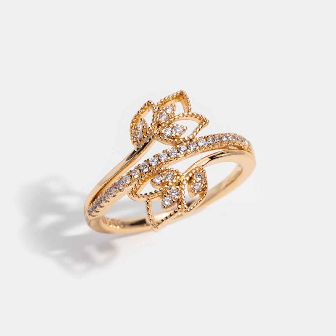 Bague fleur de cristal