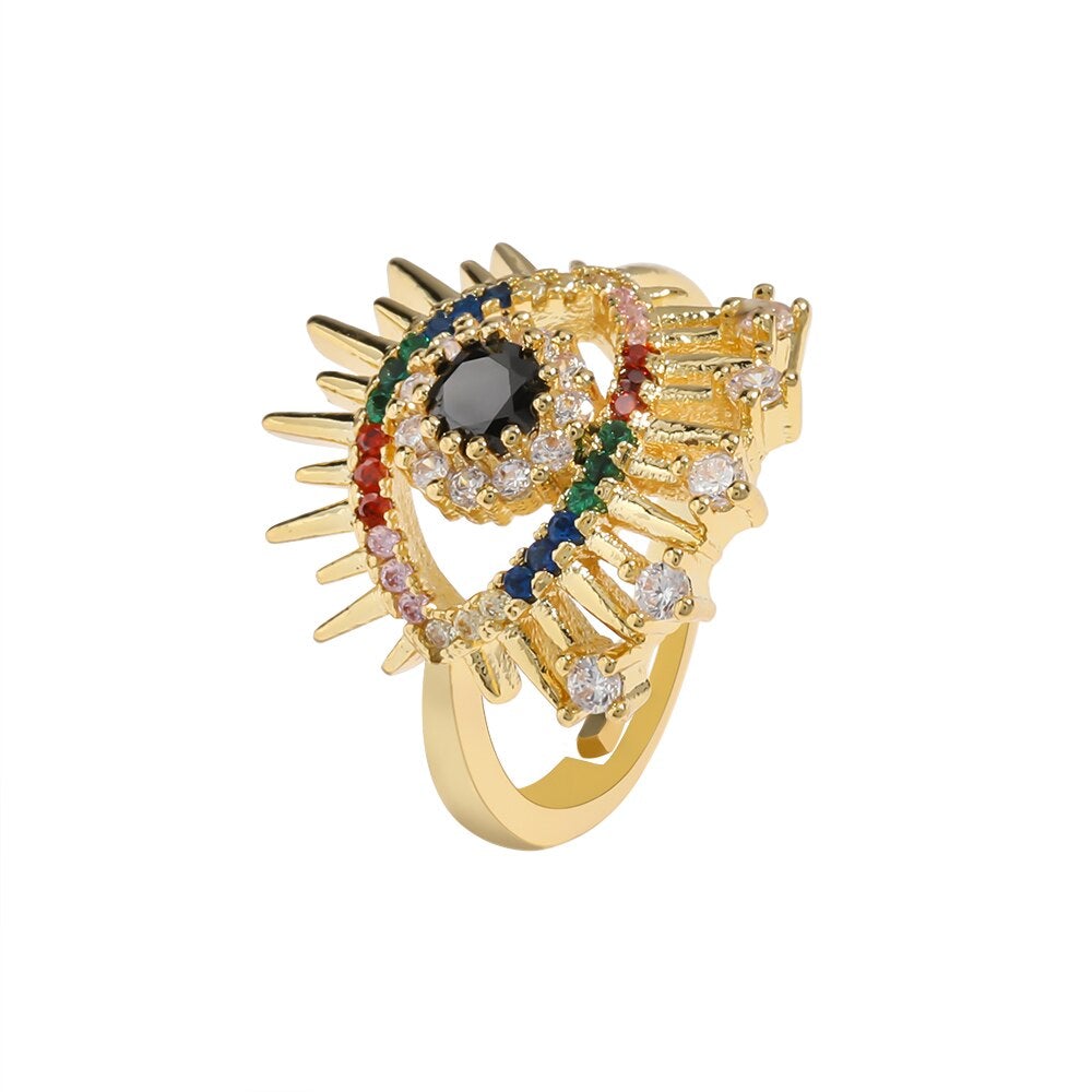 Crystal Evil Eye Rings