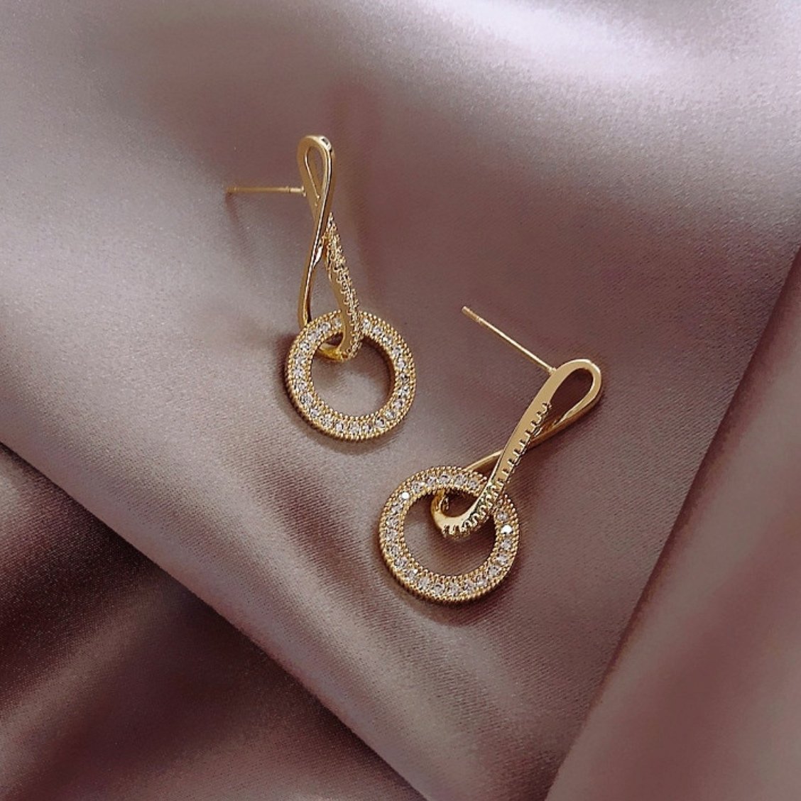 Boucles d'Oreilles Pendantes Musique Cristal