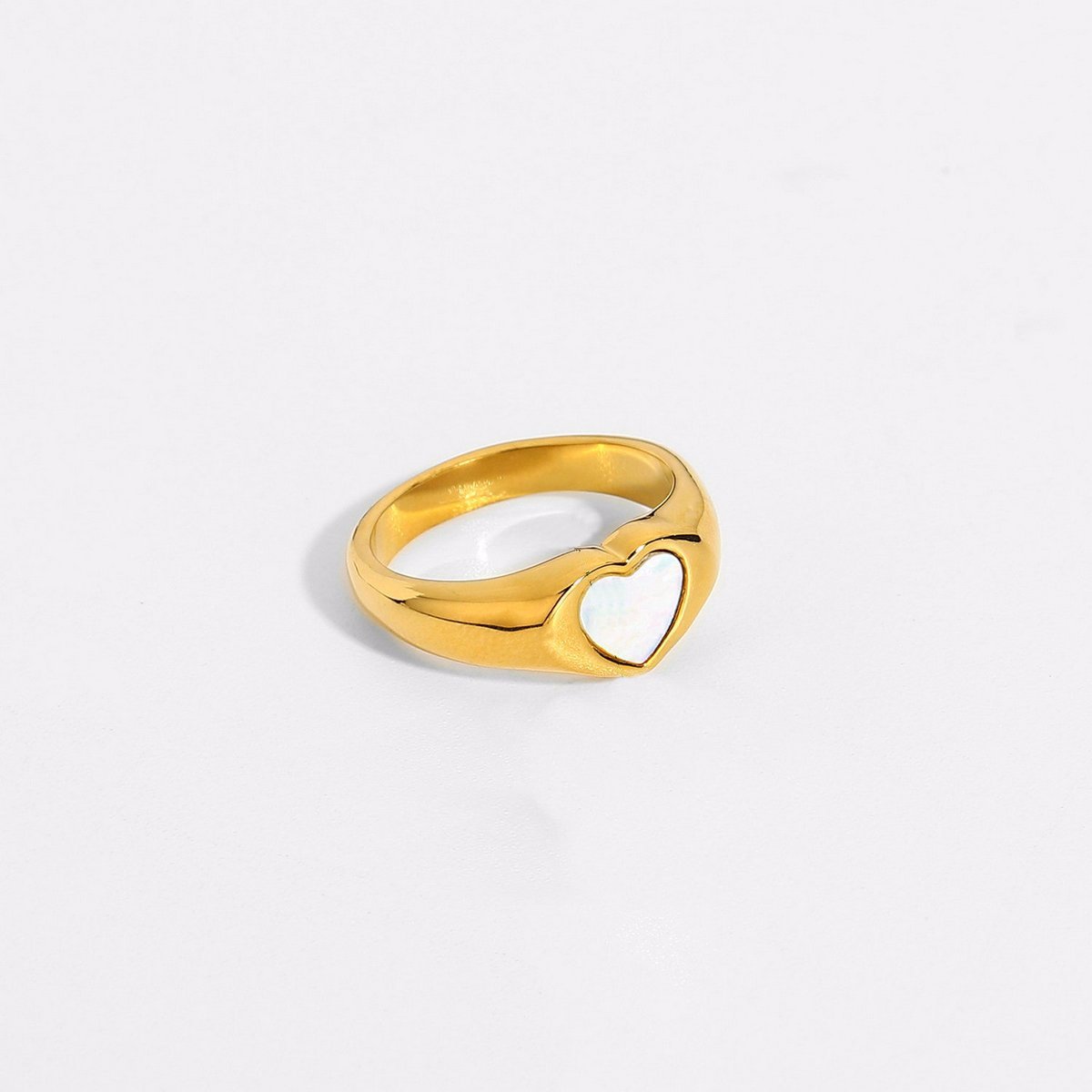 'Falling For You' Gold Heart Rings