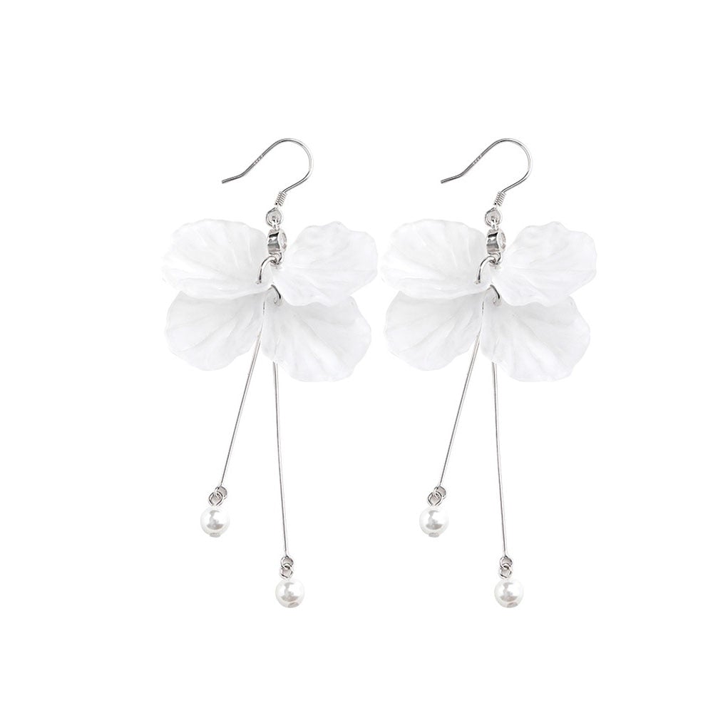Boucles d'Oreilles Perles Pétale de Fleur