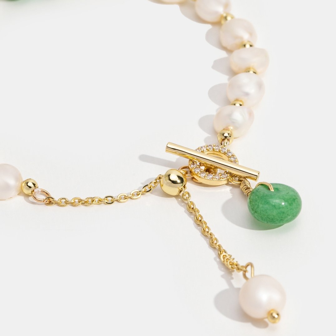 Freshwater Pearl & Aventurine Bracelet