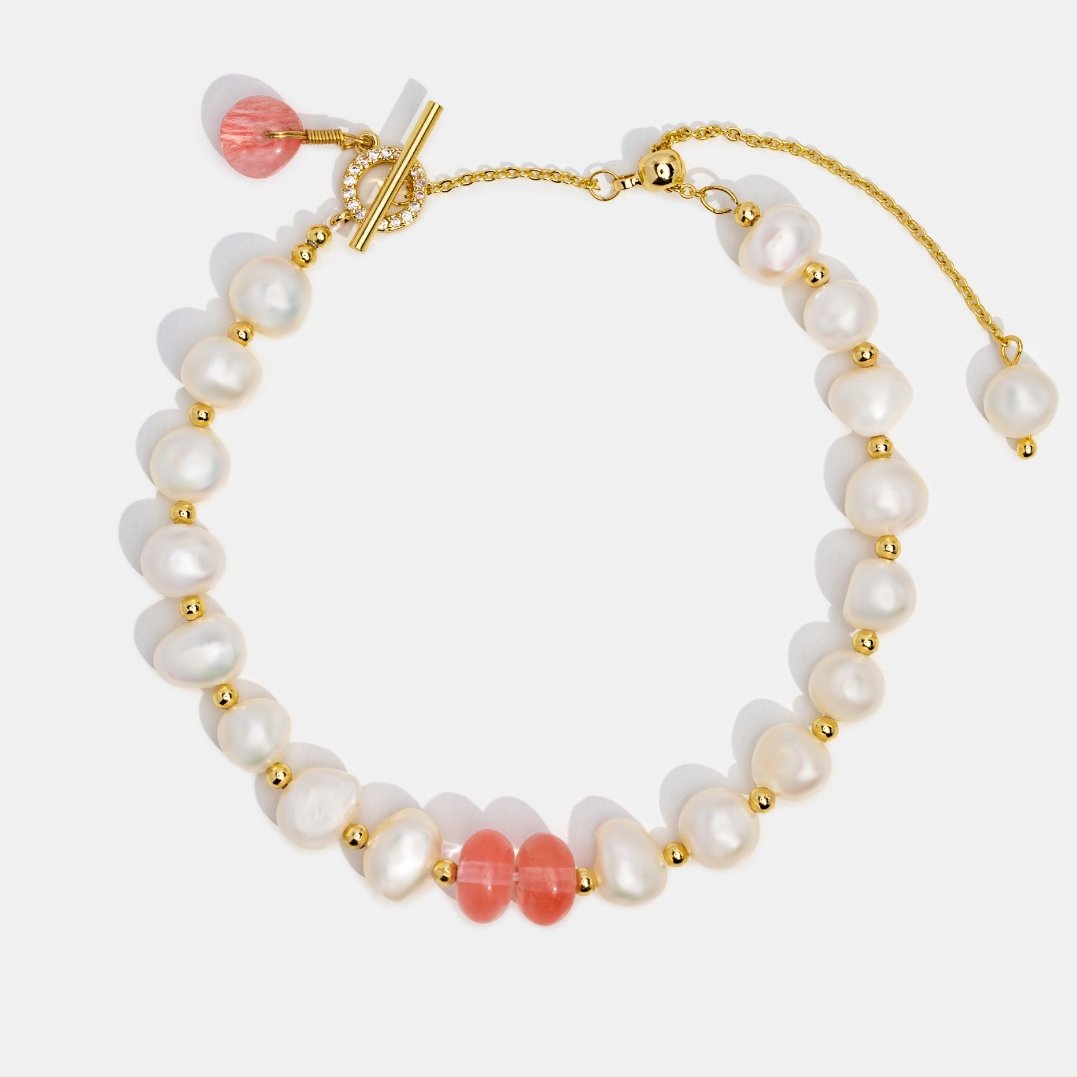 Freshwater Pearl & Aventurine Bracelet