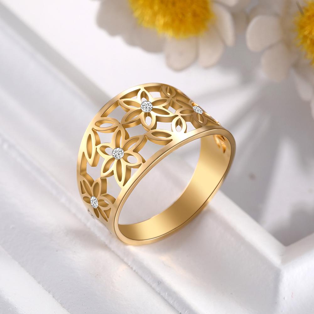 Creux Fleur & Cristal Anneau
