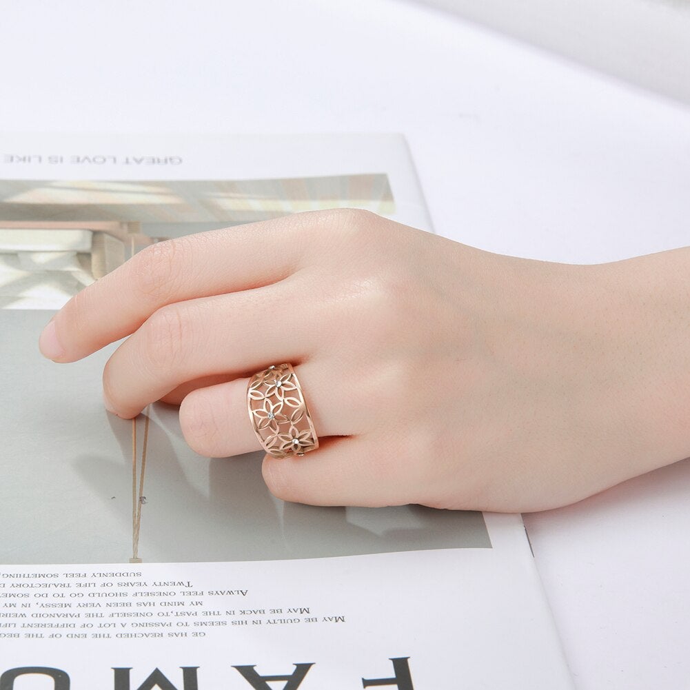 Creux Fleur & Cristal Anneau