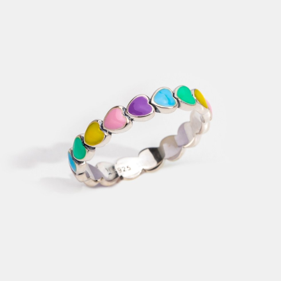 'Love Is All Around' Heart Ring